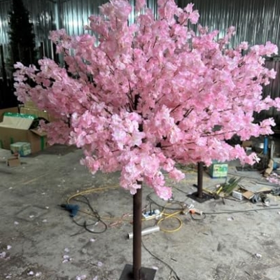 Product: Cherry Blossom Artificial Tree, Fake Pink Cherry Blossom Tree for Indoor/Outdoor, Christmas, Garden, Home, Office, Gorgeous Lifelike, Round(2 * 1.8m)