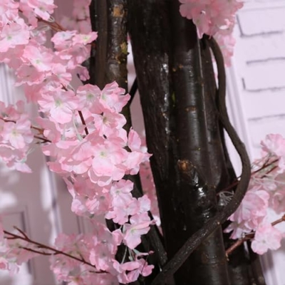 Product: Artificial Cherry Blossom Flowers Simulated Blossom Tree, Handmade Silk Flower Decoration, for Indoor Outdoor Party Restaurant Mall Artificial Plant Fake Vines Flowers,001,2.3x1.8m/7.5x5.9ft