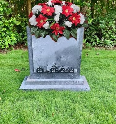 Product: Jucgghk Vivid and Realistic Floral Art Red and White Cemetery Saddle,Christmas Cemetery Saddle,Cemetery Arrangement for Headstone