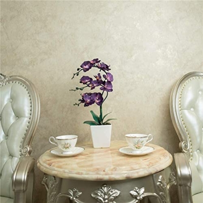 Silky Flower Store Artificial Phalaenopsis Orchid Porcelain Vase, Indoor Silk Orchid Arrangement, Home Decor, 4.33in 6 6 Product: 15" Artificial Phalaenopsis w/Porcelain Vase Indoor Silk Orchid Fake Plants in Pot Faux Flowers Arrangements for Living Room Table Centerpieces Home Decor