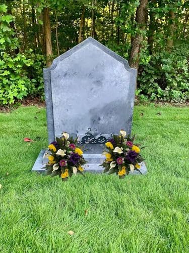 Product: Jucgghk Vivid and Realistic Floral Art Rose Lily Cemetery Flowers,Graveside Artificial Flowers for Cemetery Headstones Decoration
