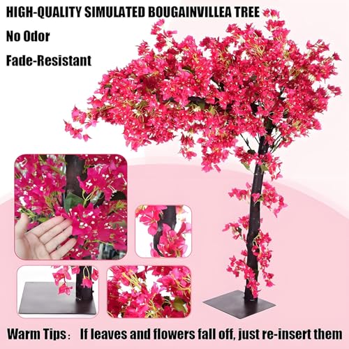 Silky Flower Store Artificial Bougainvillea Tree, Lifelike UV Resistant Faux Flower, Indoor Outdoor Décor, 1.5m x 1.5m 2 2 Product: Bougainvillea Artificial Tree Lifelike Bougainvillea Tree Uv- Resistance Faux Blooming Flower For Home/Office/Garden/Party/Wedding Decor,1.5 * 1.5m