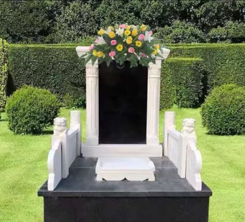 Product: Jucgghk Vivid and Realistic Floral Art Spring Cemetery Flowers, Cemetery Decoration Headstone Flower,Outdoor Grave Decorations for Gravestone Grave Yard Ground Outdoor