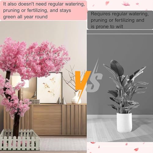 Product: Large Artificial Cherry Tree, Indoor Outdoor Decorative Potted Faux Cherry Plants, Plant Cherry Blossom Tree for Home, Party, Hotel, Office, Wedding,001,2.5x1.5m/8.2x4.9ft
