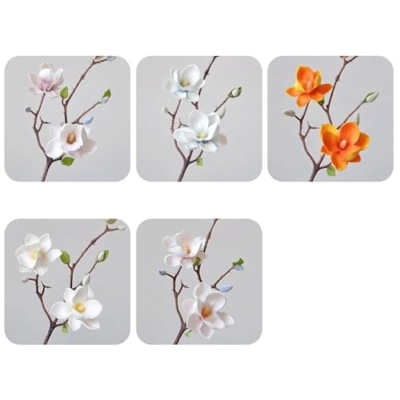 Product: DUYHBAWRS Simulated Household Soft Decoration Withbranches of Magnolia Flower Decoration, Living Room Photography(Black)