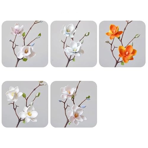 Product: DUYHBAWRS Simulated Household Soft Decoration Withbranches of Magnolia Flower Decoration, Living Room Photography(Black)