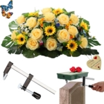Product: Headstone Flower Saddles - Tombstone Saddle Flowers for Cemetery Gravestone, Grave Decorations Florals for Gravesite Saddles, for Veterans Gravesite, Never Be Blown Away