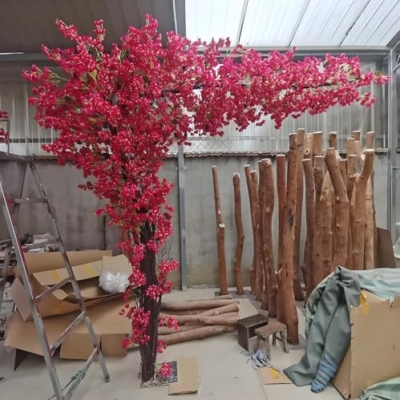 Silky Flower Store Artificial Bougainvillea Tree, Lifelike UV Resistant Faux Flower, Indoor Outdoor Décor, 1.5m x 1.5m 15 15 Product: Bougainvillea Artificial Tree Lifelike Bougainvillea Tree Uv- Resistance Faux Blooming Flower For Home/Office/Garden/Party/Wedding Decor,1.5 * 1.5m