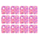 Product: 3D Artificial Flower Wall Panels, Dahlia Rose Hydrangea Flower Wall Decor, Fake Flower Wall for Wedding Backdrop 15"x15" White Plastic & Silk, 12-Pack Interlocking Privacy Screen for Indoor Outdoor