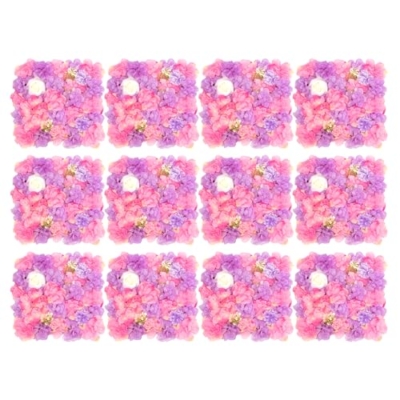 Product: 3D Artificial Flower Wall Panels, Dahlia Rose Hydrangea Flower Wall Decor, Fake Flower Wall for Wedding Backdrop 15"x15" White Plastic & Silk, 12-Pack Interlocking Privacy Screen for Indoor Outdoor