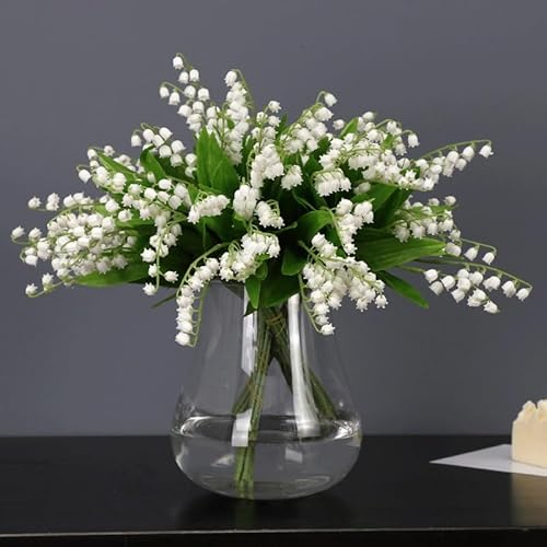 Product: DUYHBAWRS Simulated Lily of The Valley Plastic Flower, Single Bell Orchid, Tactile Wind Chime Flowerdecorative