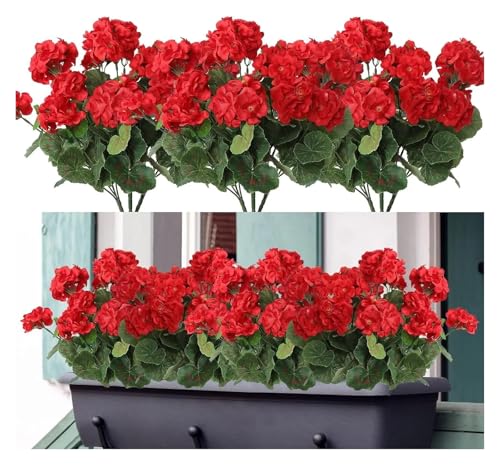 Product: ZHUAYSEJXA Nearly Natural 1/5pcs Artificial Plant Silk Begonia Flower Outdoor Garden Arch Wedding Home Bonsai Party DIY Decor Artificial Flowers(Red,5pcs)