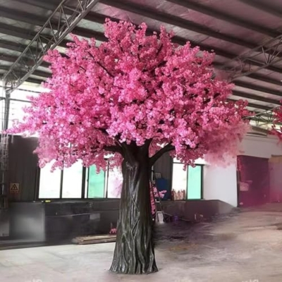 Product: Artificial Cherry Blossom Tree Realistic Pink Sakura Tree UV Resistant Faux Plant for Home Office Indoor Outdoor Decor 6M