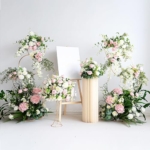 Product: LMJYU Gold Artificial Wedding Arch Flowers Kit Pack of 5, Wedding Decorations for Reception Ceremony Reception Fake Rose Arbor Backdrop Floral Party Outdoor Decorations