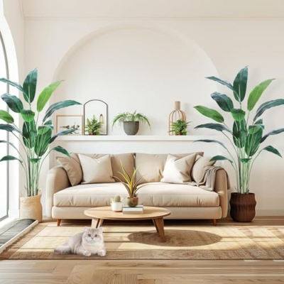 Product: Sunvasagoo 6FT Artificial Bird of Paradise Plant - Realistic Lifelike Design, Easy to Assemble, Silk Material, Ideal Housewarming Gift - 2 Pack