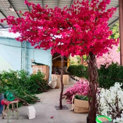 Product: Artificial Bougainvillea Tree, Faux Tree Realistic Bougainvillea Plant with Flowers/Leaves for Home Office Garden Farmhouse Christmas Holiday Decor(2x1.8m/78x72in)
