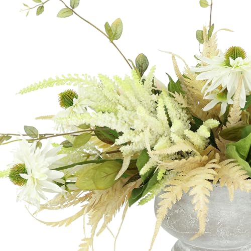 Product: Creative Displays, Fall Rudbeckia and Astilbe Arrangement in Stone Pot, Made in USA for Home or Office