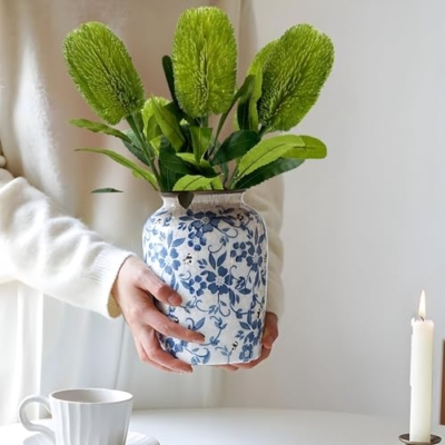 Product: 5 Stems Banksia Protea Stem,Green Artificial Long Stem Flower for Table Centerpieces Wedding Party Home Decoration Indoor(NO VASE)