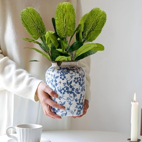 Product: 5 Stems Banksia Protea Stem,Green Artificial Long Stem Flower for Table Centerpieces Wedding Party Home Decoration Indoor(NO VASE) for Wedding/Home Decoration