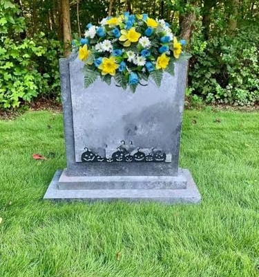 Product: Jucgghk Vivid and Realistic Floral Art 22-24” Cemetery Flower Arrangement, Artificial Cemetery Flowers Saddle,Cemetery Grave Decoration Headstone Flower for Outdoor Grave Decorations