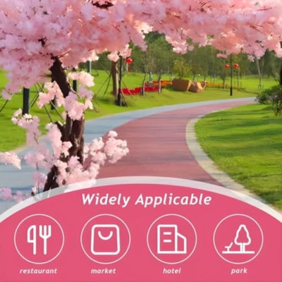 Product: Handmade Light Pink Cherry Tree, Large Artificial Cherry Tree, with Blossom Branches, for Indoor and Outdoor Decor Home Wedding Hotel Shopping Mall Decor,001,1.6x1.6m5.2x3.2ft