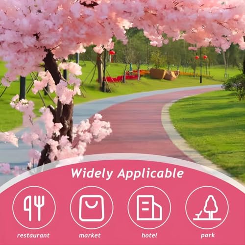 Product: Handmade Light Pink Cherry Tree, Large Artificial Cherry Tree, with Blossom Branches, for Indoor and Outdoor Decor Home Wedding Hotel Shopping Mall Decor,001,1.6x1.6m5.2x3.2ft