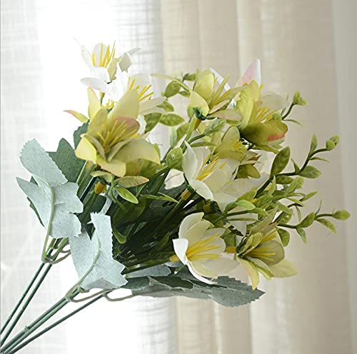 Product: Artificial and Dried Flower 10pcs Artificial Narcissus Lily Leaf Branch for Plants Wall Wedding Home Party Bridal Bouquet Decoration Accessory (Green)