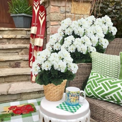 Product: LIJUCAI Artificial Plants Begonia Flowers Home Room Floral Arrangement Decor DIY Festival Wreath Vase Wedding Supplies(3pcs/Blue)