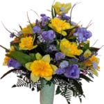 Product: Jucgghk Vivid and Realistic Floral Art Memorial Flowers Bouquet,Grave Memorial Flowers for Cemetery Headstones Decoration（NO VASE ）