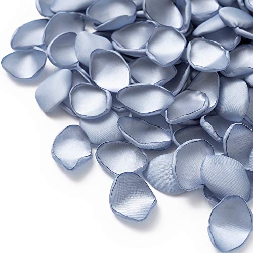 Product: Ling's Moment Rose Petals, Silk Flower Petals for Wedding/Aisle/Flower Girl Baskets/Table Centerpiece Décor,etc.Dusty Blue Baby Blue 200pcs