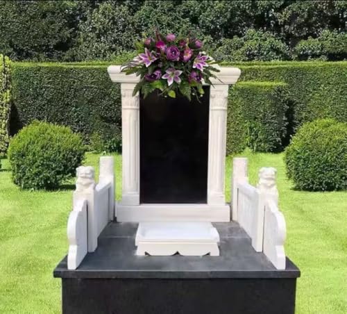 Product: Jucgghk Vivid and Realistic Floral Art Purple Spring Cemetery Flowers，Grave Site Flower，Headstone Flower，Flower for Cemetery