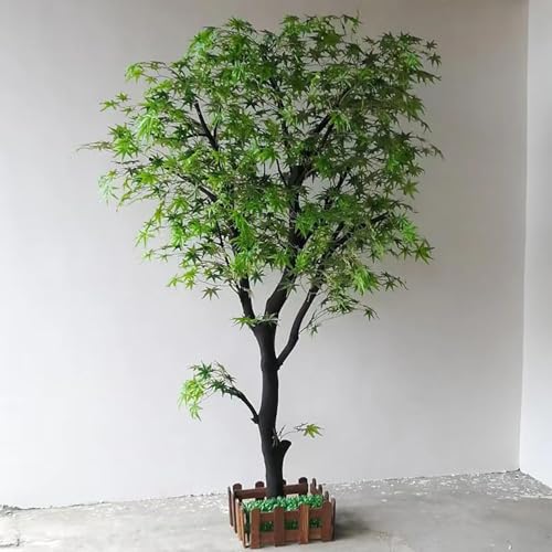 Silky Flower Store Artificial Green Maple Tree Decorative Tree, Sturdy Iron Base, Shopping Center Restaurant Decor, 1.8m x 1.5m 4 4 Product: Artificial Tree Decorative Green Maple Tree Realistic Sturdy Iron Base for Shopping Center Restaurant Various Sizes 1.8mx1.5m