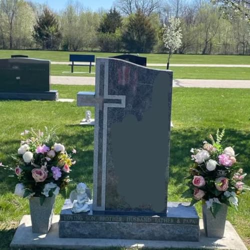 Product: Jucgghk Vivid and Realistic Floral Art Cabbage Roses Flower Arrangement,Artificial Rose Bouquet Decoration for Cemetery Headstones Gravesites