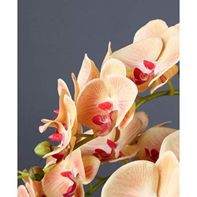 Product: Artificial Flower Bonsai with Vase Large Faux Phalaenopsis Flower Arrangement, Artificial Orchid Flowers with Ceramics Vase, Artificial Flower Arrangement for Wedding Party Home Centerpiece Decor Arra