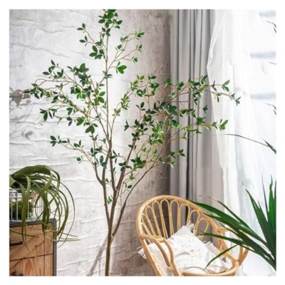Product: GenSDH Artificial Tree 5 Ft Faux Tree Artificial Trees Artificial Camellia Artificial Plant with Black Flower Pot for Outdoor Indoor Faux Tree Decor