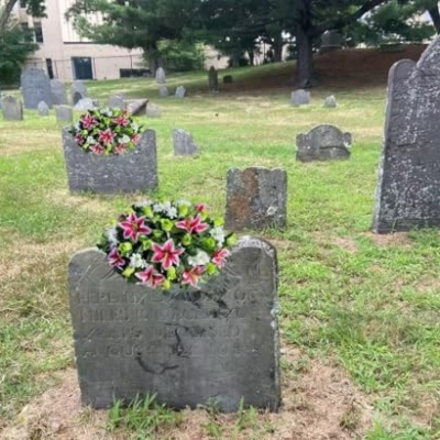 Product: Jucgghk Vivid and Realistic Floral Art Green and White Flowers Single Headstone Saddle,Beautiful Headstone Cemetery Saddle for Outdoor Grave Decorations