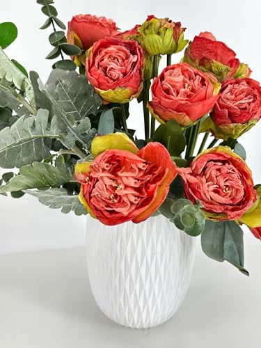 Product: 8 Stems Salmon Dried Flowers,32" Artificial Peony Bouquet for Home Wedding Table Decoration(NO VASE) for Wedding/Home Decoration
