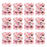 Product: 12-Pack Artificial Flower Wall Panels - 15.7"x23.6" Foam Dahlia & Rose Backdrop for Weddings, Parties - Pink/White/Green Silk Flowers