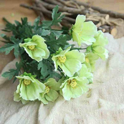 Product: Artificial and Dried Flower 2PCS/Lot 1 Bundle Artificial Plastic Flowers Sunflower Bouquet Christmas Decor for Vases Home Wedding Silk Daisy Fake Cosmos (Green)