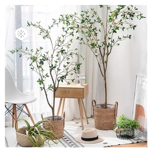 Product: GenSDH Artificial Tree 5 Ft Faux Tree Artificial Trees Artificial Camellia Artificial Plant with Black Flower Pot for Outdoor Indoor Faux Tree Decor