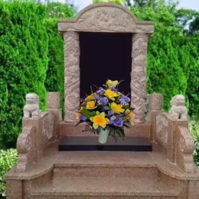 Product: Jucgghk Vivid and Realistic Floral Art Memorial Flowers Bouquet,Grave Memorial Flowers for Cemetery Headstones Decoration（NO VASE ）