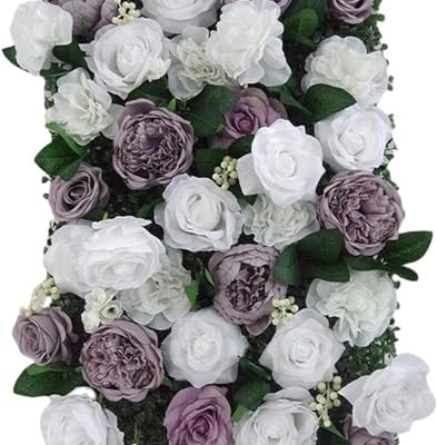 Product: YHdtUO Weddings Venue Shop Silk Rose Flower Wall Panels White Rose - 4 Pcs 60X40Cm Artificial Flowers Wall Decor Panels for Interior Wall Decor Floral Backdrop for Ph,