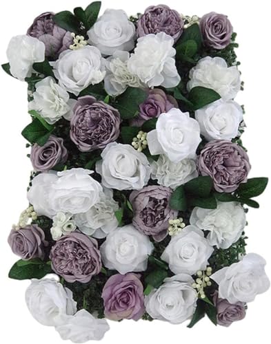 Product: YHdtUO Weddings Venue Shop Silk Rose Flower Wall Panels White Rose - 4 Pcs 60X40Cm Artificial Flowers Wall Decor Panels for Interior Wall Decor Floral Backdrop for Ph,