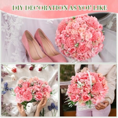 Product: Tigeen Artificial Flowers Artificial Peonies Silk Flowers Faux Peony Fake Peony Silk Hydrangea Bouquet for Wedding Table Centerpiece Floral Vase Decor(Rose Pink,24 Bundles)