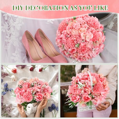 Product: Tigeen Artificial Flowers Artificial Peonies Silk Flowers Faux Peony Fake Peony Silk Hydrangea Bouquet for Wedding Table Centerpiece Floral Vase Decor(Rose Pink,24 Bundles)