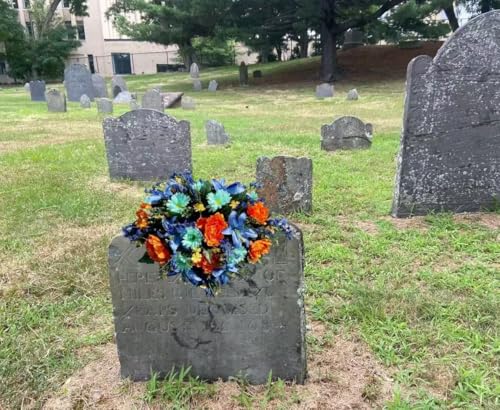 Silky Flower Store Artificial Cemetery Saddle Floral Arrangement, Spring Flowers Memorial Gravestone Decoration, 36 Inches 5 5 Product: Jucgghk Vivid and Realistic Floral Art Bright Spring Flowers Cemetery Saddle,Artificial Headstone Saddle for Outdoor Gravestone Decorations