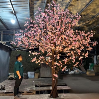 Product: Simulated Peony Tree, Indoor Artificial Tree Decoration Landscaping Large Floor-Standing Flower Art Hotel Shopping Mall Props Ornaments 6M