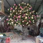Product: Simulated Peony Tree, Indoor Artificial Tree Decoration Landscaping Large Floor-Standing Flower Art Hotel Shopping Mall Props Ornaments 7M