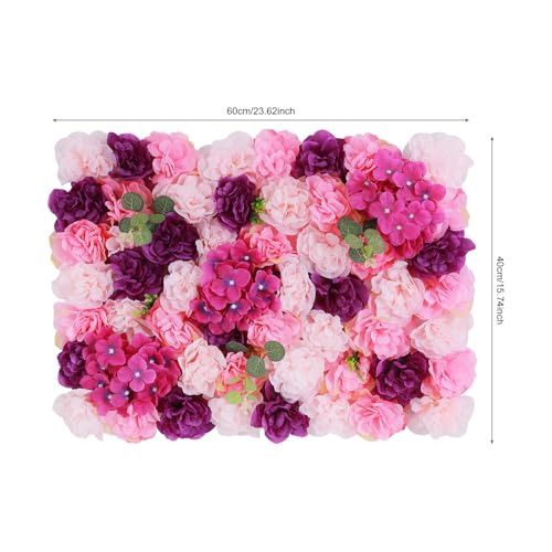 Silky Flower Store Artificial Flower Wall Panel Set, Hot Pink Pink Violet Floral Backdrop, Indoor Outdoor Decor, 23.62 x 15.74 inches 7 7 Product: 6-Piece Artificial Flower Wall Panel Set, Flower Wall Backdrop, Realistic DIY Privacy Screen for Indoor Outdoor Wedding Backdrop, Party Decor, Home Garden Decoration, Hot Pink Flower Wall Backdrop