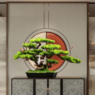 Product: MOOWI Artificial Bonsai Tree Indoor Fake Tree Home Greenery Bonsai Ornaments Feng Shui Ornaments Artificial Pine Bonsai Tree Artificial Trees Plants